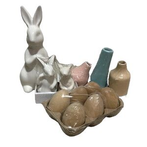 Message me Easter ceramic bunny decor